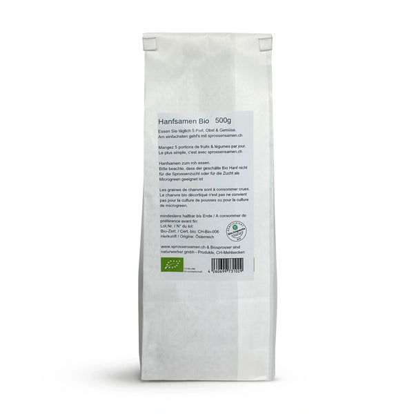 Hanfsamen Bio geschält 500g