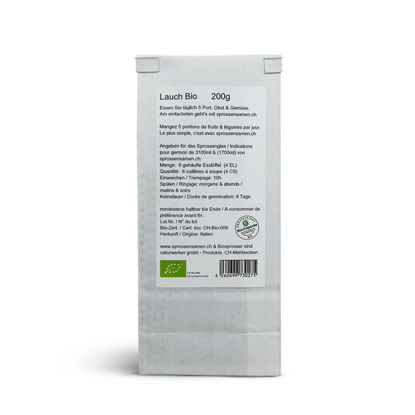 Germes de graines d'oignon/poireau biologiques