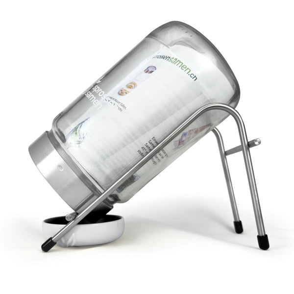 Bocal de germination Biosprosser 1700 ml en verre avec support