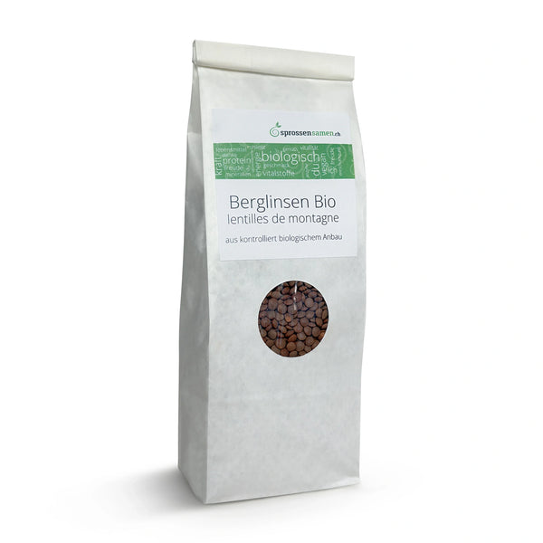 Graines germées de lentilles de montagne biologiques 500 g