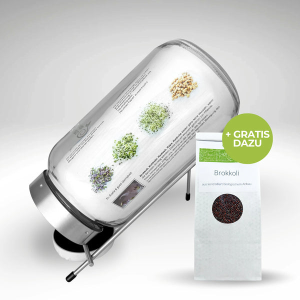 Germoir Biosprosser 3100 ml en verre avec support