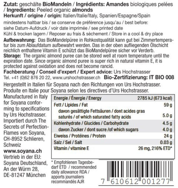 Mandelpüree Bio in Rohkostqualität 1kg