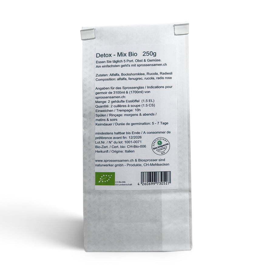 Mélange détox bio 250 g de graines germées