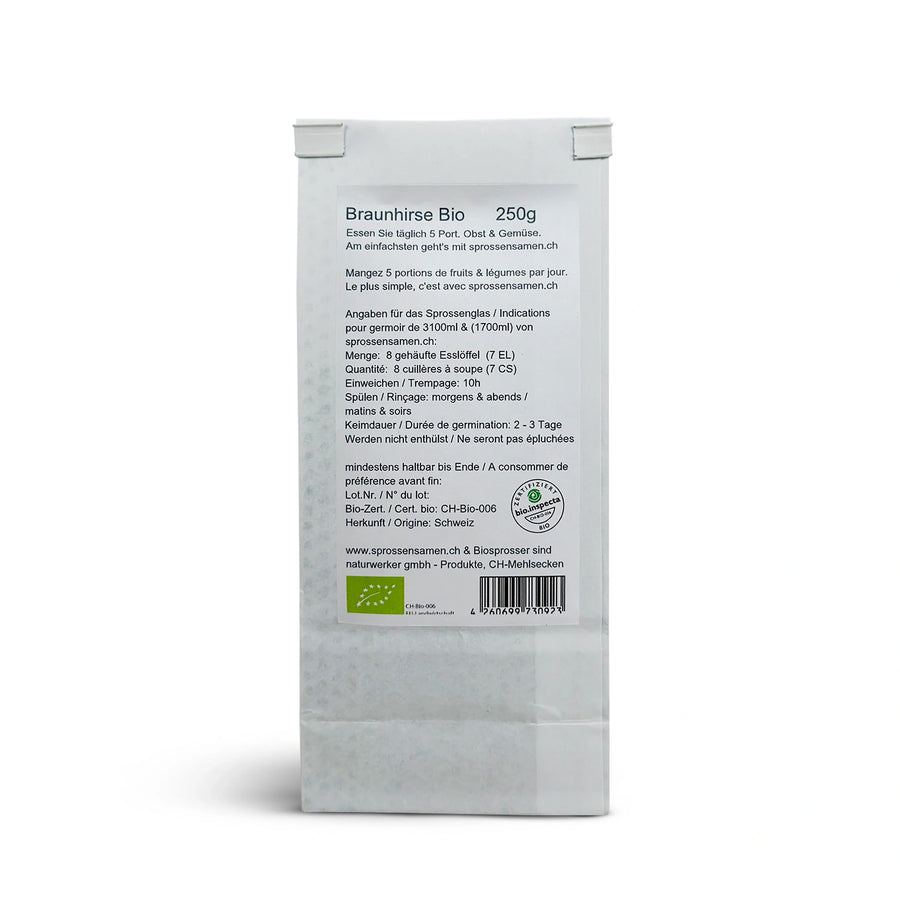 Graines germées de millet brun biologique 250 g