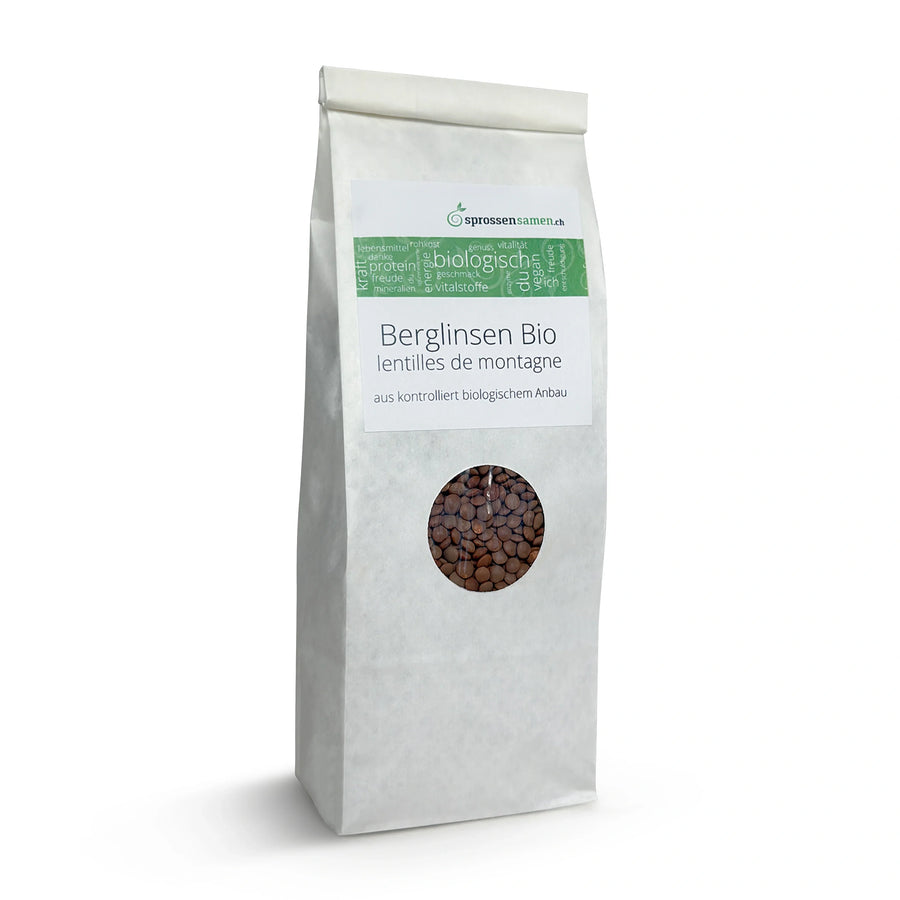 Graines germées de lentilles de montagne biologiques 500 g